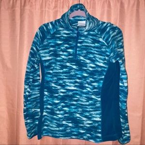 🎉HP🎉 Columbia 3/4 Zip Blue Fleece Size Large